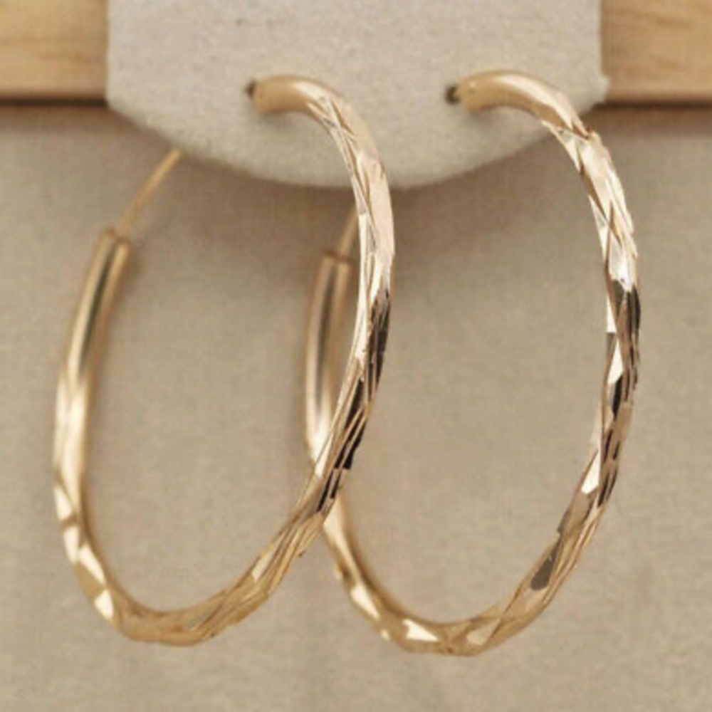 NEW 18k gold plated hoop earrings - Picture 4 of 4